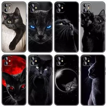 Применимый чехол для мобильного телефона iPhone16, новый чехол для мобильного телефона с изображением животных и кошек, чехол для телефона с изображением кошек iPhone13