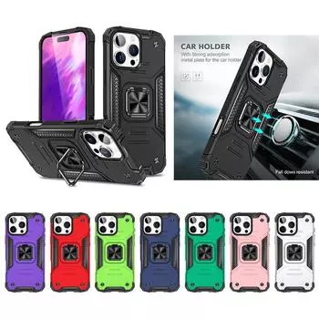 Applicable To Apple 16 Mobile Phone Case Iphone15 Magnetic Ring Holder 13 Mobile Phone Case iPhone16 красный