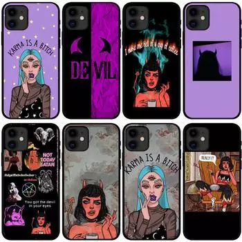 Подходит для iPhone16, мягкий чехол для мобильного телефона, новый чехол для мобильного телефона с изображением ангела, нарисованная вручную иллюстрация для девушки iPhone12promax6.7