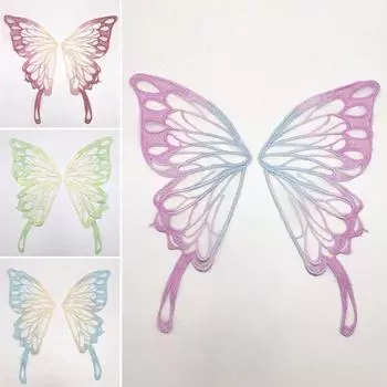 Аппликации DIY бабочка вышитые аппликации подарок бабочка узор кружевной воротник пришить нашивки