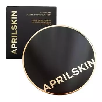 April Skin Magic Snow Cushion Black 3.0 main product + refill, 1 piece, No. 22 Pink Beige 15g+15g