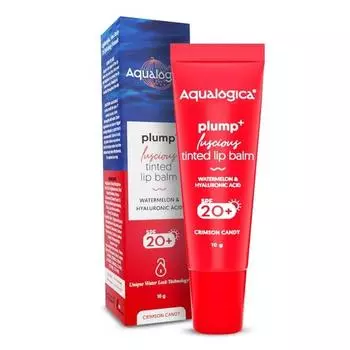 Aqualogica Plump+ Luscious Tinted Lip Balm для мужчин и женщин - Маска для губ для сухих, темных и пигментированных губ с арбузом
