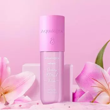 Aqualogica Refresh+ Dewy Floral Kiss Парфюмированный спрей для тела с земеей и гиалуроновой кислотой - 150 мл 100 ml