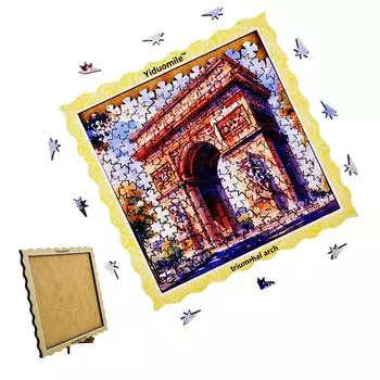 Arc De Triomphe 221 элемент, деревянная головоломка необычной формы, персонализированная игрушка-головоломка «Самолет», креативный праздничный подарок