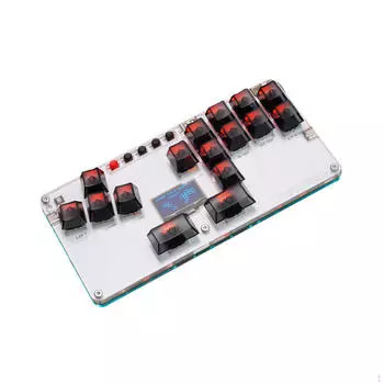 Arcade Hitbox Controller Fighting Game Switch Keyboard Compact с RGB-подсветкой Джойстик Fight чёрный