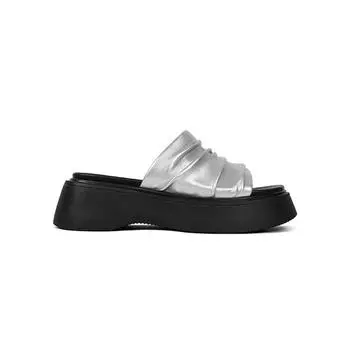Arch sole heightening casual one-word sandals women spring and summer thick-soled sandals women 35