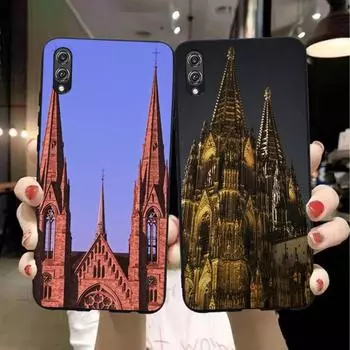 Architectural Landscape Phone Case For Honor 70 50 20 7S X9 X8 X7 Magic 4 3 Pro Soft Black Phone Cover Honor 70