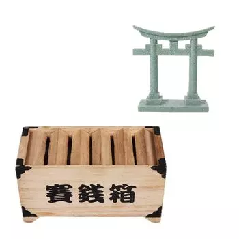 Archnote Offerory Box Piggy Bank Mini Coin Интересная монета 500 иен Интересная копилка Храм Torii Set