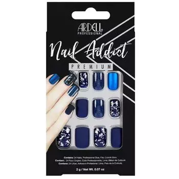 Ardell Nail Addict матовые синие накладные ногти