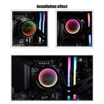 ARGB Sync Liquid Cooling Water Cooled Radiator With 2/3 120mm Fans Efficiency Computer CPU Watercooling NA 360 240 A чёрный