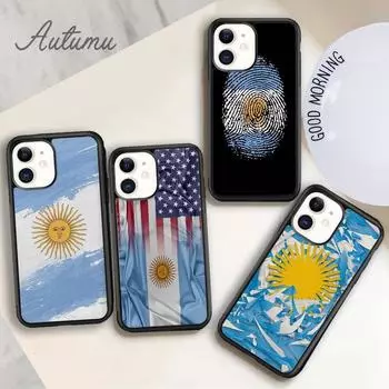 Argentina Flag Phone Case for iPhone 11 12 13 14 Pro Max mini X XR XS SE 2020 5 6S 7 8 Plus Samsung Galaxy S21 S22 Cover shell iPhone 6plus