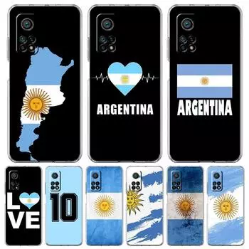 Argentina Flag Soccer 10 Phone Case For Xiaomi Mi 12T 10 12 Lite 11 Ultra 11X 11T Pro 11i Poco X4 X3 NFC F3 M3 M4 5G Clear Cover Poco F3