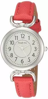 [Arias] Analog Amalfidia Waterproof Leather Strap White Dial WW20022A-128 Women s Red