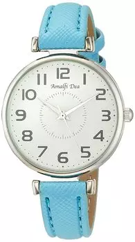 [Arias] Analog Amalfidia Waterproof Leather Strap White Dial WW20023A-139 Women s Blue