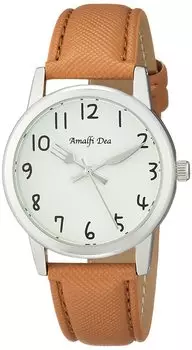 [Arias] Analog Amalfidia Waterproof Leather Strap White Dial WW20028A-171 Women s Brown