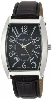 [Arias] Analog Leather Band Waterproof Tonneau Men s Black A35M20