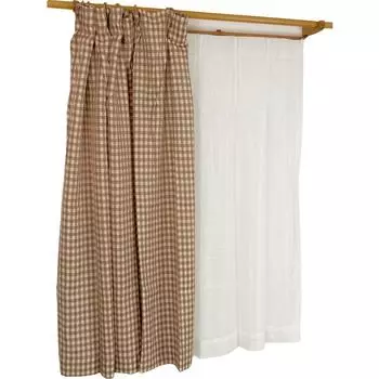 Arie Washable Mirror Lace and Drape Set of 100 x 178 Beige Curtains, Checkmore, 4, cm, бежевый