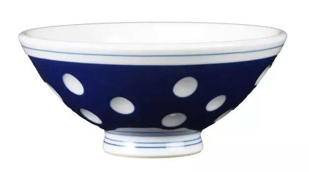 Arita Ware Atsubuchi Миска для риса в горошек 23219 (Средняя)