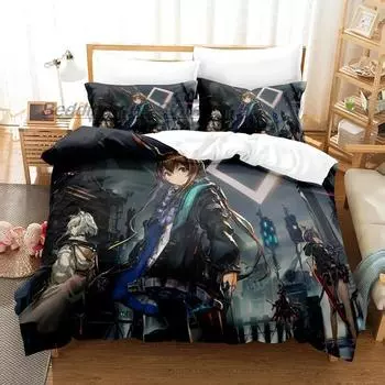 Arknights Постельное белье Single Twin Full Queen King Size Кровать Комплект Aldult Kid Спальня Пододеяльник Наборы 3D Печать Кондиционер 70x133cm 2pcs