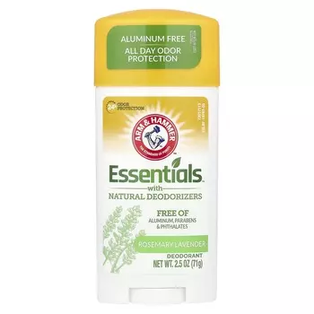 Arm & Hammer, Дезодорант Essentials™ с натуральным дезодорантом, розмарин и лаванда, 2,5 унции (71 г)