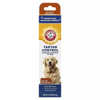 Arm & Hammer, Tartar Control, Enzyme Toothpaste for Dogs, Beef, 67.5G(2.5Oz)