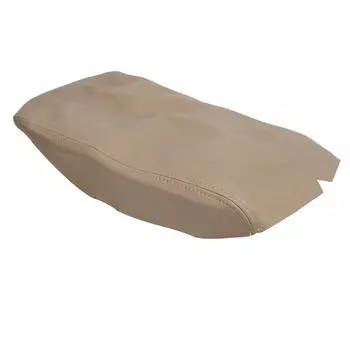 Arm Rest Lid Synthetic Leather Center Console Armrest Box Case Protector Cover for Highlander бежевый