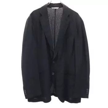 ARMANI COLLEZIONI Комбинированный пиджак 52 черный Мужской Б/у