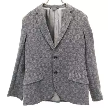 ARMANI EXCHANGE Geometric pattern tailored jacket M gray blazer Men s Used