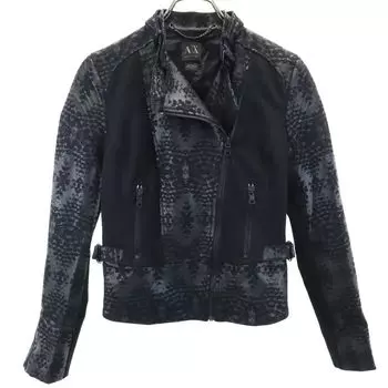 ARMANI EXCHANGE Overall handle Double riders jacket XS Black series Women Used
