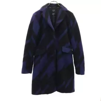 ARMANI EXCHANGE wool blend Chester coat M Black Women Used