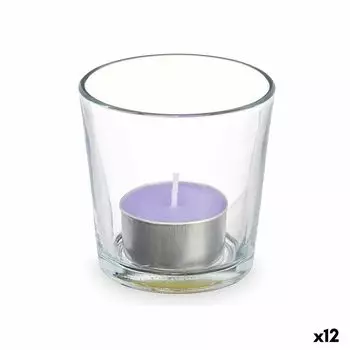 Ароматическая свеча 7 х 7 х 7 см (12 единиц) Лавандовое стекло