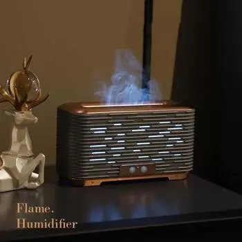 Ароматический диффузор Fire Flame, увлажнитель воздуха, USB, ультразвуковой генератор холодного тумана, светодиодная лампа-диффузор с эфирным маслом USB Cable серебряный
