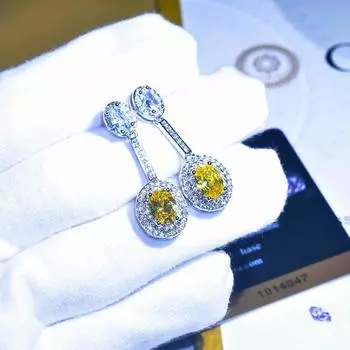 Aros Mujer Oreja, серьги-капли из стерлингового серебра 925 пробы, богемные серьги-подвески с настоящим топазом Bizuteria, ювелирные изделия из драгоценных камней, серебро 925 пробы, ювелирные изделия для женщин и девочек жёлтый