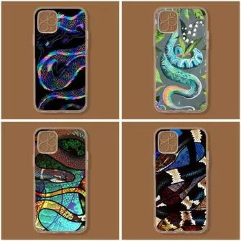Чехол для телефона Art Snake для iPhone 11 12 13 14 Pro Max 7 8 Plus X Xr Xs Max Se 2020 Mini прозрачный чехол iphone 11Pro