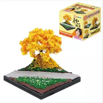 Artec Geobase Entry Cube First Diorama Autumn Scenery 58247 Ogoshitomoe Mini Model Diorama Basic Beginner Japanese Style Easy JOY Modeler Plastic