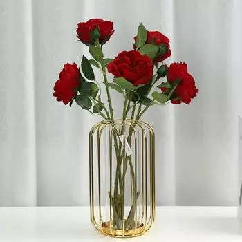 Artificial Fake Flower Peony 2 Heads Silk Rose Flower for Living Room Home Decoration Wedding Flower Accessories Photo Props