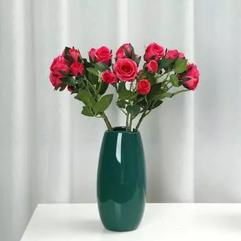 Artificial Flower 6 Head Feel Rose Home Living Room Decoration Fake Flower Decoration 56cm белый