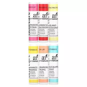 artnaturals, набор бальзамов для губ, 6 бальзамов для губ, 4,25 г (0,15 унции) каждый