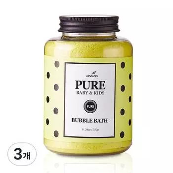 Arvien Pure Bubble Bath для младенцев, Пена для ванны, Увлажняющий кипарис, 320 г, 3 шт.