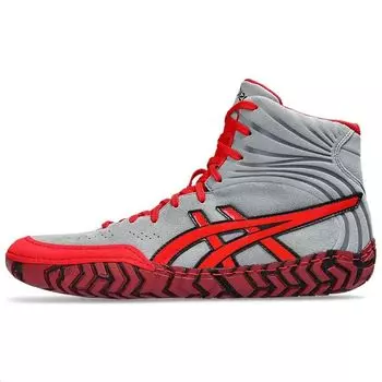 Asics Кроссовки Aggressor 5 с нескользящей подошвой и высоким верхом, мужские кроссовки, серо-красные 1081A048-020 42