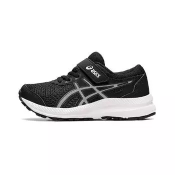 Asics Contend 8 PS черные белые детские кроссовки 1014A258-002