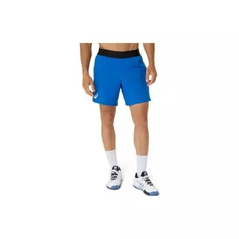 Asics Эластичные шорты с логотипом на средней талии, мужские шорты синего цвета 2041A285-414 XL