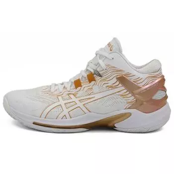 Asics Gel-Burst 25 Модные прочные дышащие баскетбольные кроссовки со средним верхом Мужские кроссовки Белое золото 1063A055-101 39.5