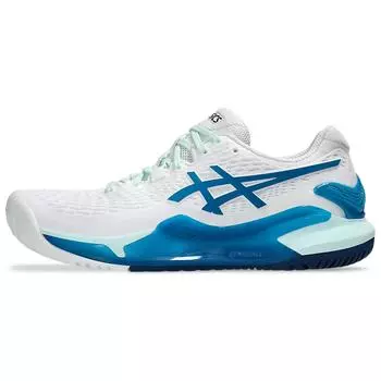 Asics Кроссовки женские Gel Resolution 9 White Teal Blue 1042A208-102 37