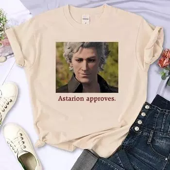 Astarion футболки женские дизайнерские топы для девочек комиксы манга аниме одежда унисекс L