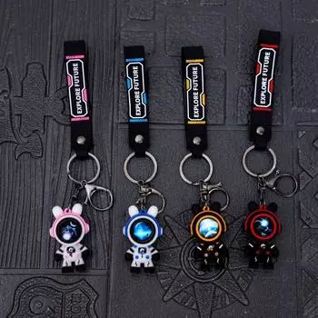Astronaut Key-ring Bear Doll Car Key Chain Girl Gift Key Chain Couple красный