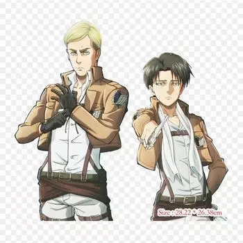 Атака на Титанов, прозрачные нашивки Erwin Erwin Smith Clipa для одежды, большие аниме-нашивки, теплопередающие виниловые наклейки, железные переводные картинки для одежды