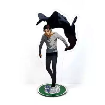 Атака Титанов Shingeki no Kyojin Eren Jaeger финальный сезон фигурка на акриловой подставке модель держатель тарелки топпер для торта аниме