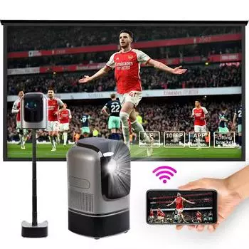 ATB Android 11 260ANSI TS-1 проектор 4K Native 1080P Dual Wifi6 BT5.0 кинотеатр уличный портативный проектор обновленный TS-1 EU Plug серый