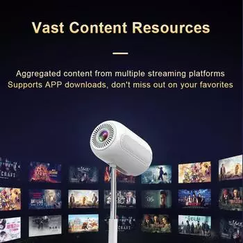 ATB TS-6 подъемный тип умный мини-проектор Android 11 WiFi6 поддержка 4K BT5.0 проектор 1280*720P домашний кинотеатр портативный проектор EU Plug белый